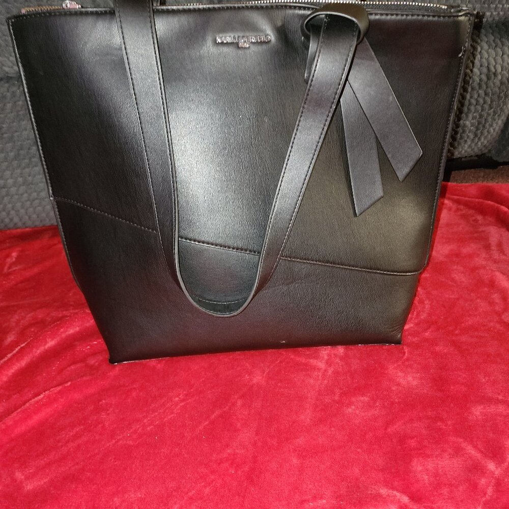 Karl Lagerfeld black bow tote